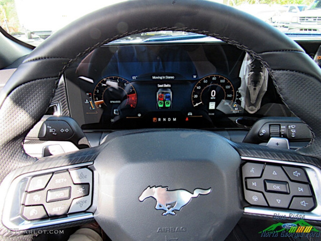 2024 Ford Mustang GT Premium Fastback Black Onyx Steering Wheel Photo #146683811