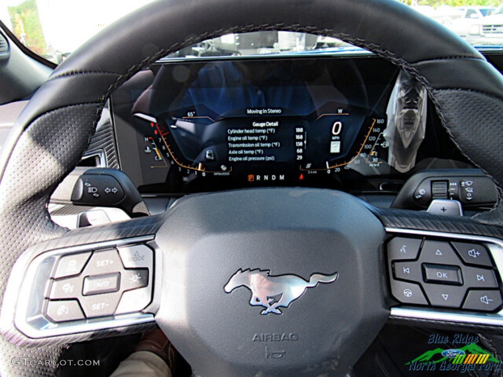 2024 Ford Mustang GT Premium Fastback Black Onyx Steering Wheel Photo #146683829