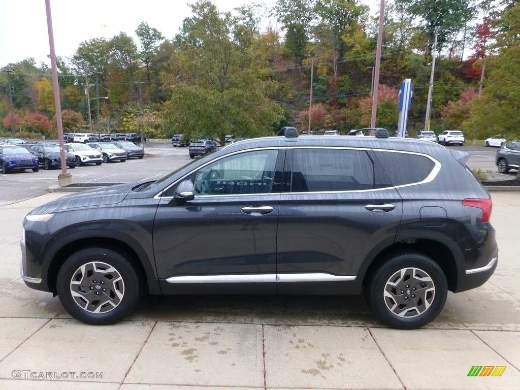 Portofino Gray 2023 Hyundai Santa Fe Hybrid Blue AWD Exterior Photo #146684306