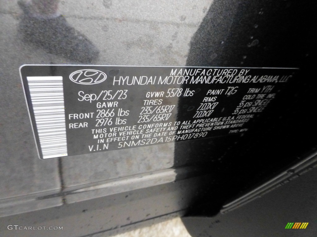 2023 Hyundai Santa Fe Hybrid Blue AWD Color Code Photos