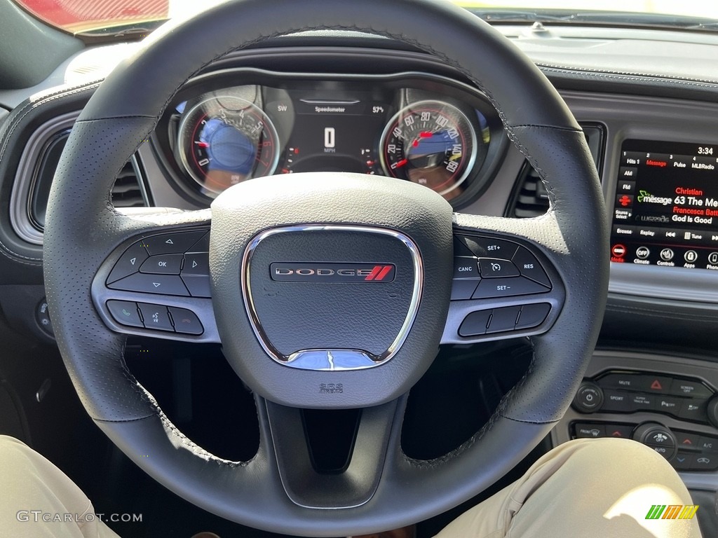 2023 Dodge Challenger R/T Plus Black Steering Wheel Photo #146684810