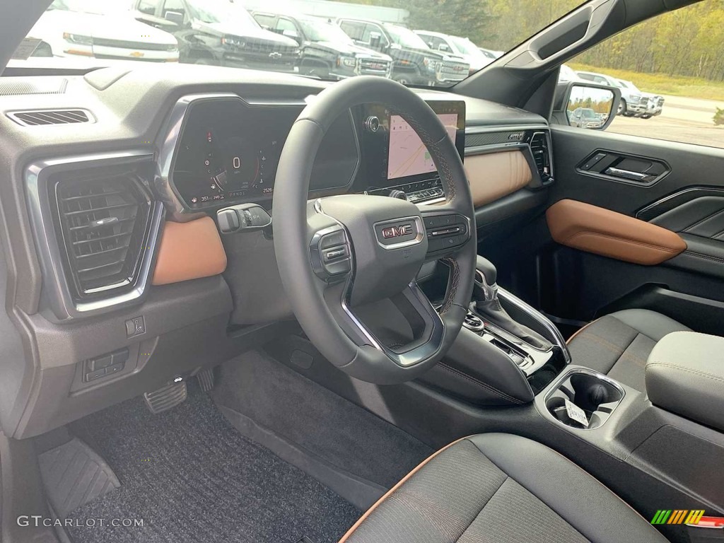 Jet Black/Timber Interior 2023 GMC Canyon AT4 Crew Cab 4x4 Photo #146685909