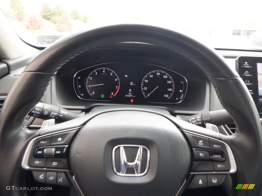 2021 Honda Accord Touring Black Steering Wheel Photo #146686254