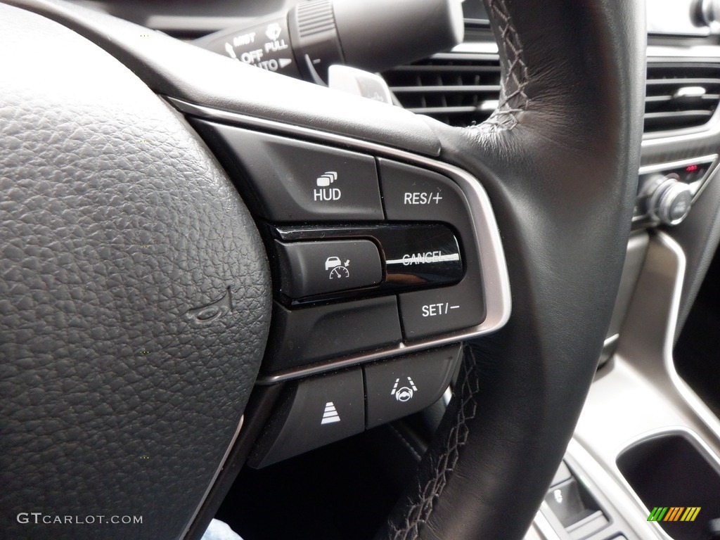 2021 Honda Accord Touring Black Steering Wheel Photo #146686311