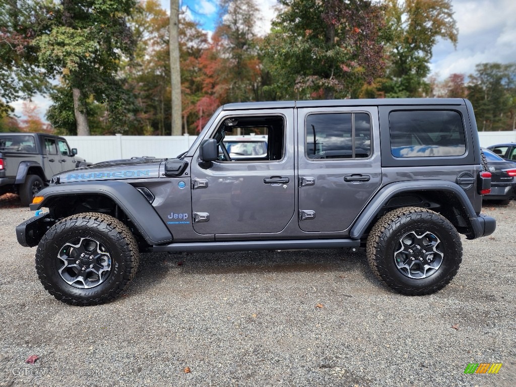 2023 Wrangler Unlimited Rubicon 4XE Hybrid - Granite Crystal Metallic / Black photo #3