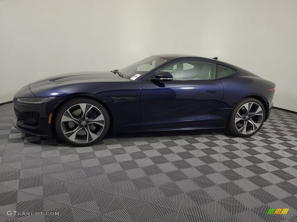 2024 F-TYPE 450 R-Dynamic Coupe - Portofino Blue Metallic / Light Oyster w/Light Oyster Stitching photo #6