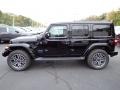 Black 2024 Jeep Wrangler 4-Door High Altitude 4xe Hybrid Exterior