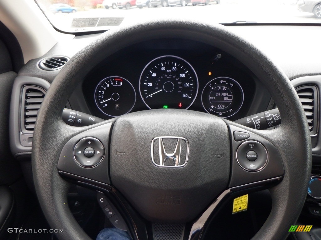 2021 Honda HR-V LX AWD Black Steering Wheel Photo #146686977