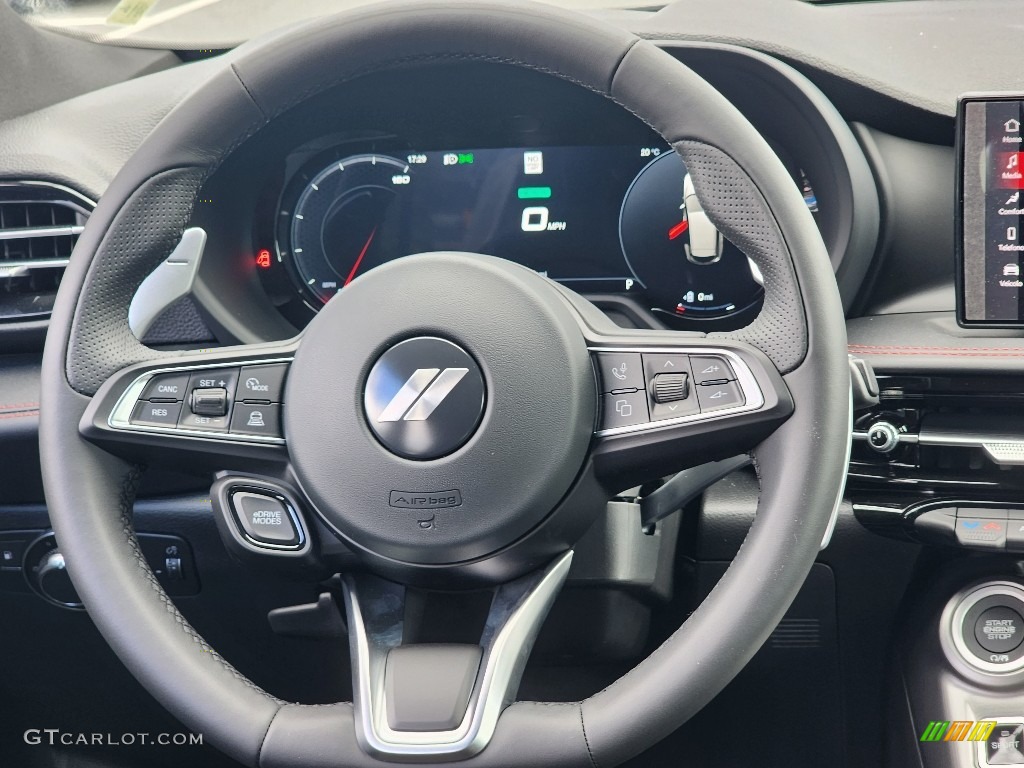 2024 Dodge Hornet R/T Track Pack/Blacktop AWD Hybrid Black Steering Wheel Photo #146687910