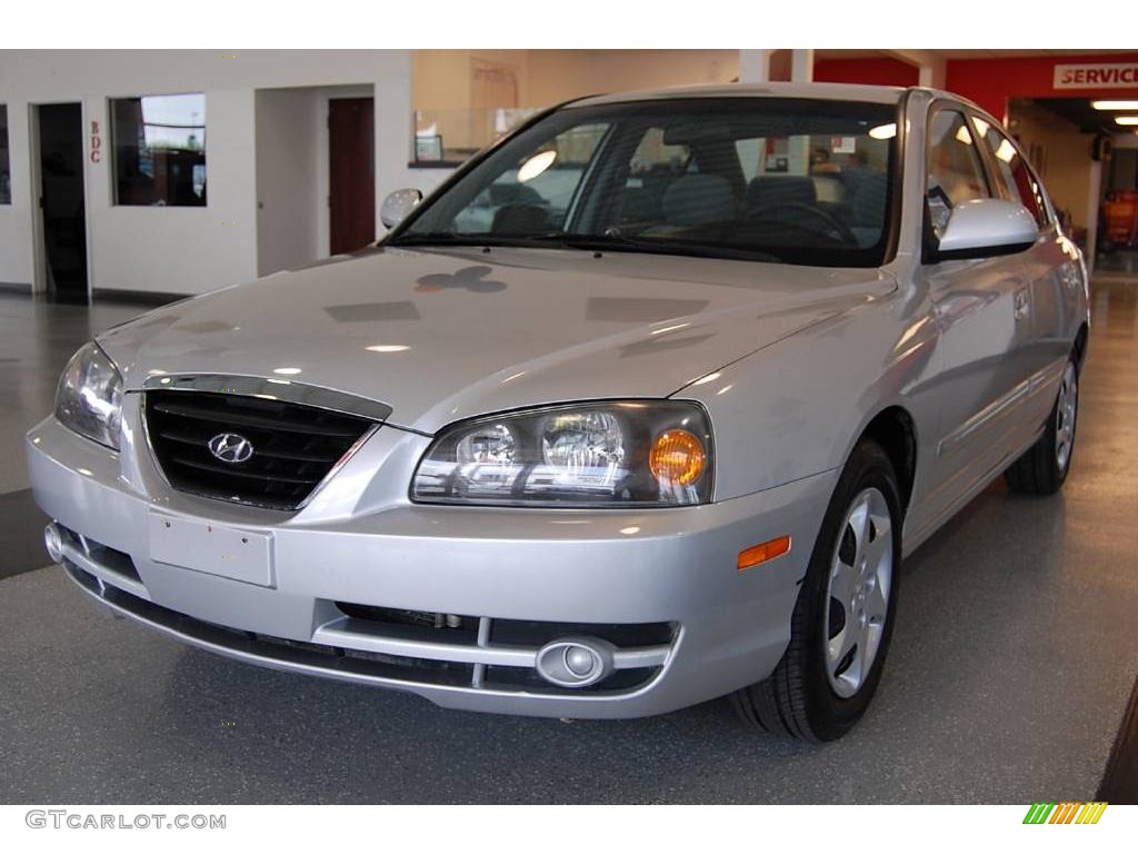 2004 Elantra GLS Sedan - Sterling Silver / Gray photo #2