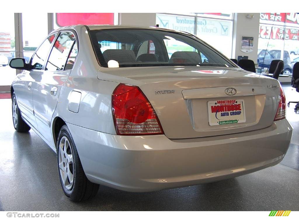 2004 Elantra GLS Sedan - Sterling Silver / Gray photo #4
