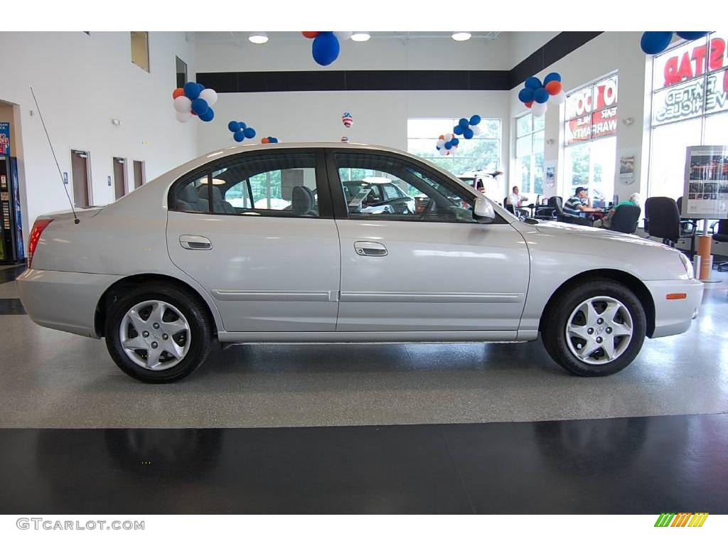 2004 Elantra GLS Sedan - Sterling Silver / Gray photo #7