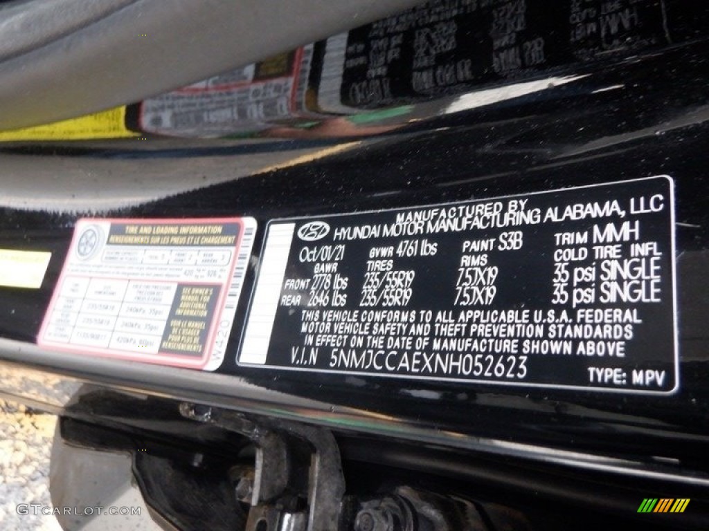2022 Tucson Color Code S3B for Phantom Black Photo #146690208