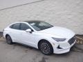 Serenity White 2023 Hyundai Sonata Limited Hybrid Exterior