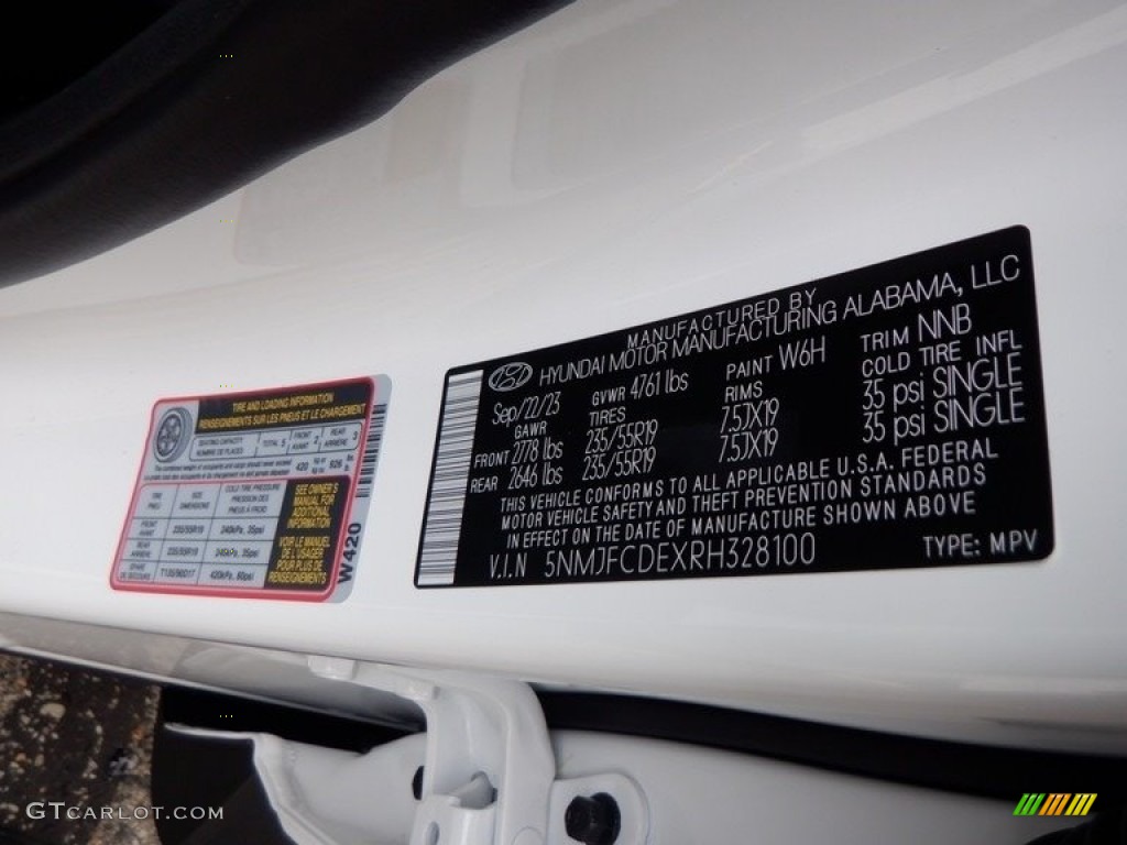 2024 Tucson SEL AWD - Serenity White Pearl / Black photo #32