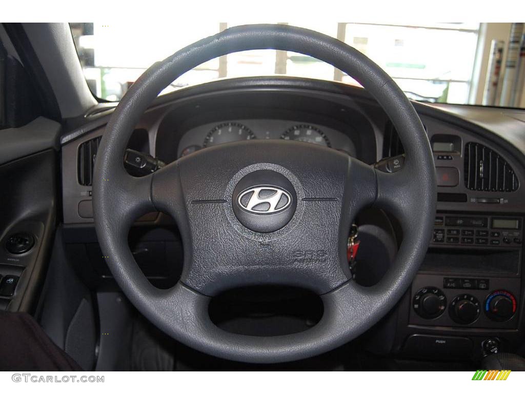 2004 Elantra GLS Sedan - Sterling Silver / Gray photo #14