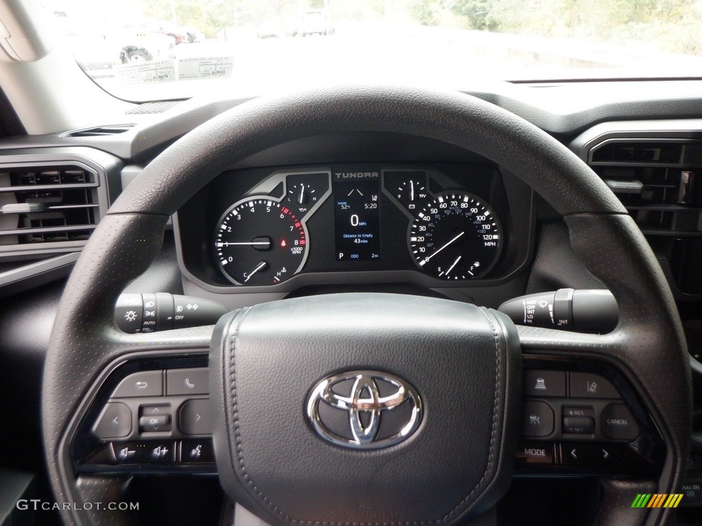 2024 Toyota Tundra SR5 CrewMax 4x4 Black Steering Wheel Photo #146692011
