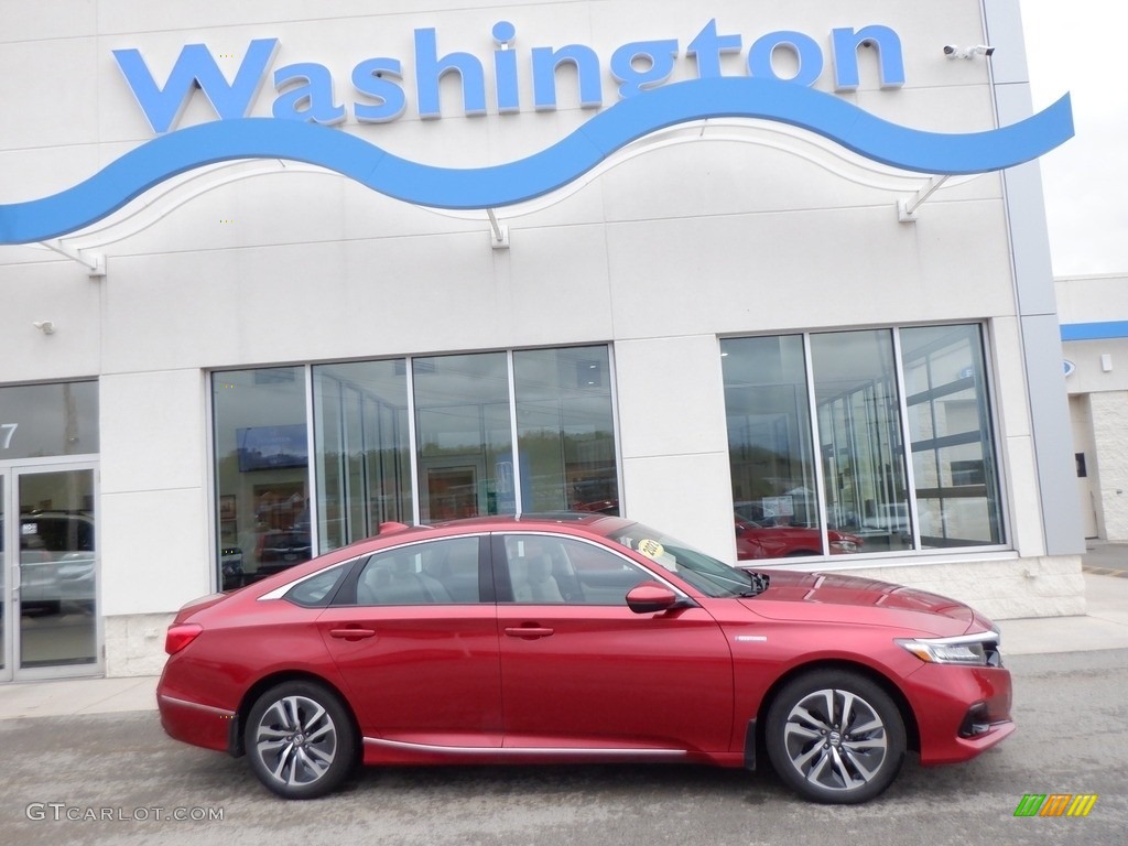2022 Accord EX-L Hybrid - Radiant Red Metallic / Ivory photo #2