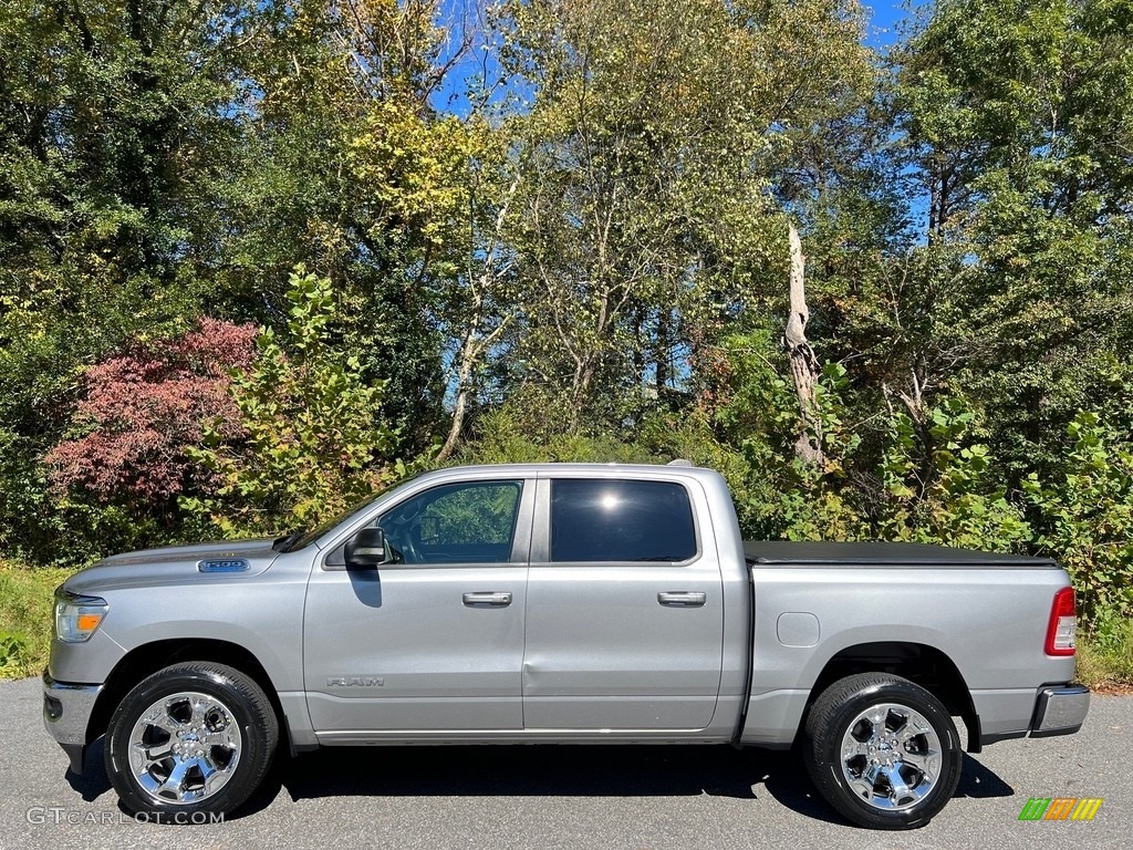 2021 1500 Big Horn Crew Cab 4x4 - Billet Silver Metallic / Black photo #1