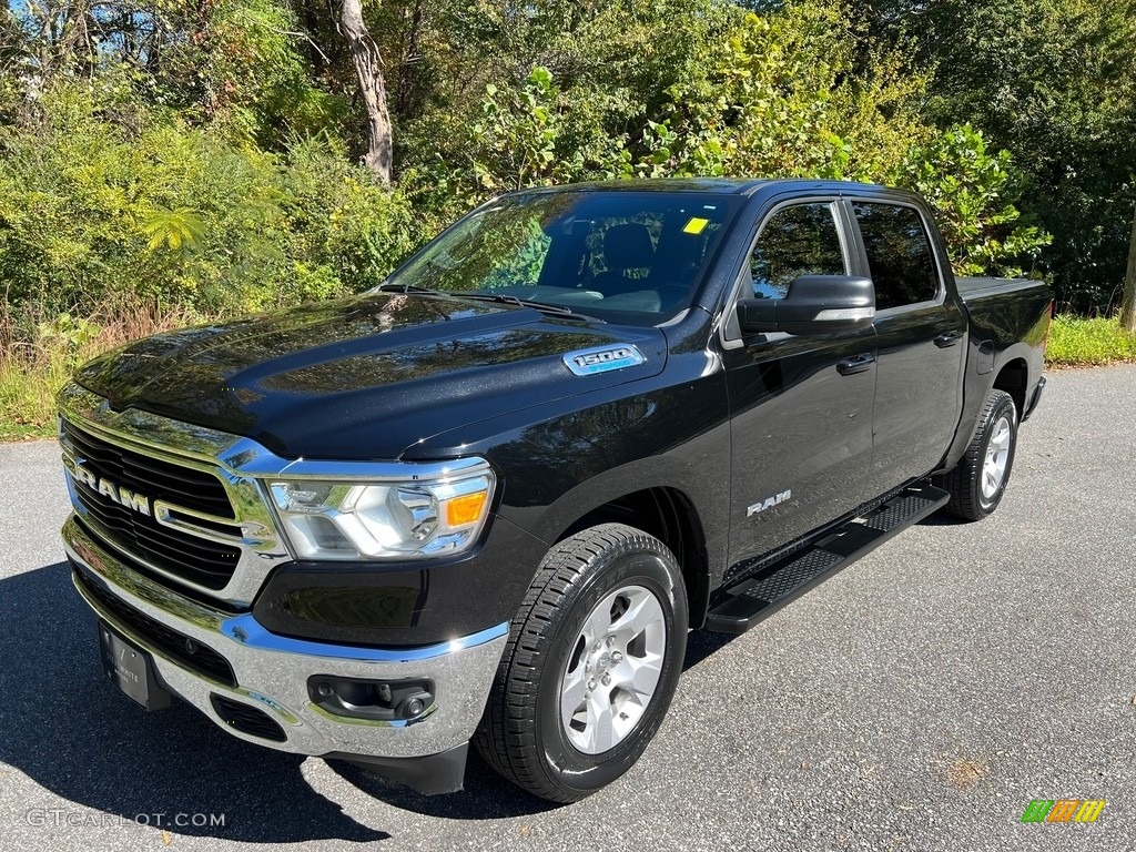 Diamond Black Crystal Pearl 2021 Ram 1500 Big Horn Crew Cab 4x4 Exterior Photo #146694746