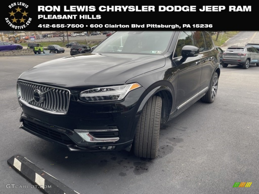 2021 XC90 T6 AWD Inscription - Onyx Black Metallic / Amber/Charcoal photo #1