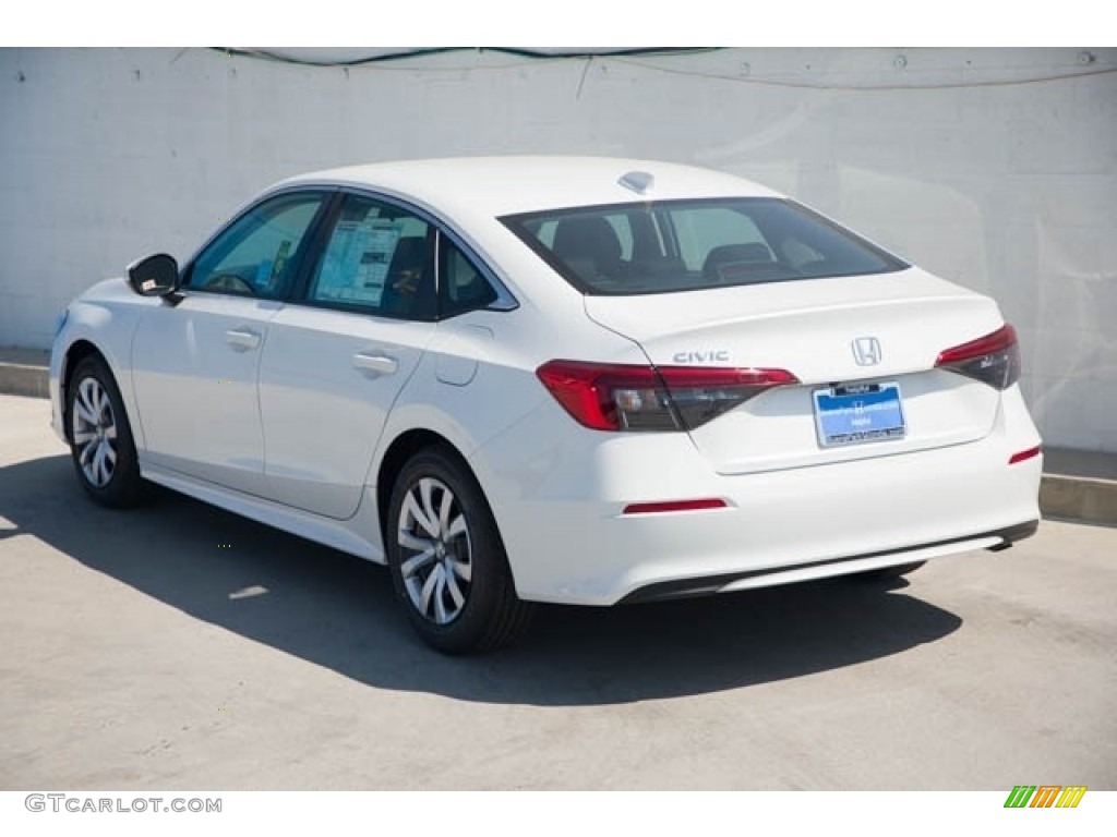 2024 Civic LX Sedan - Platinum White Pearl / Black photo #2
