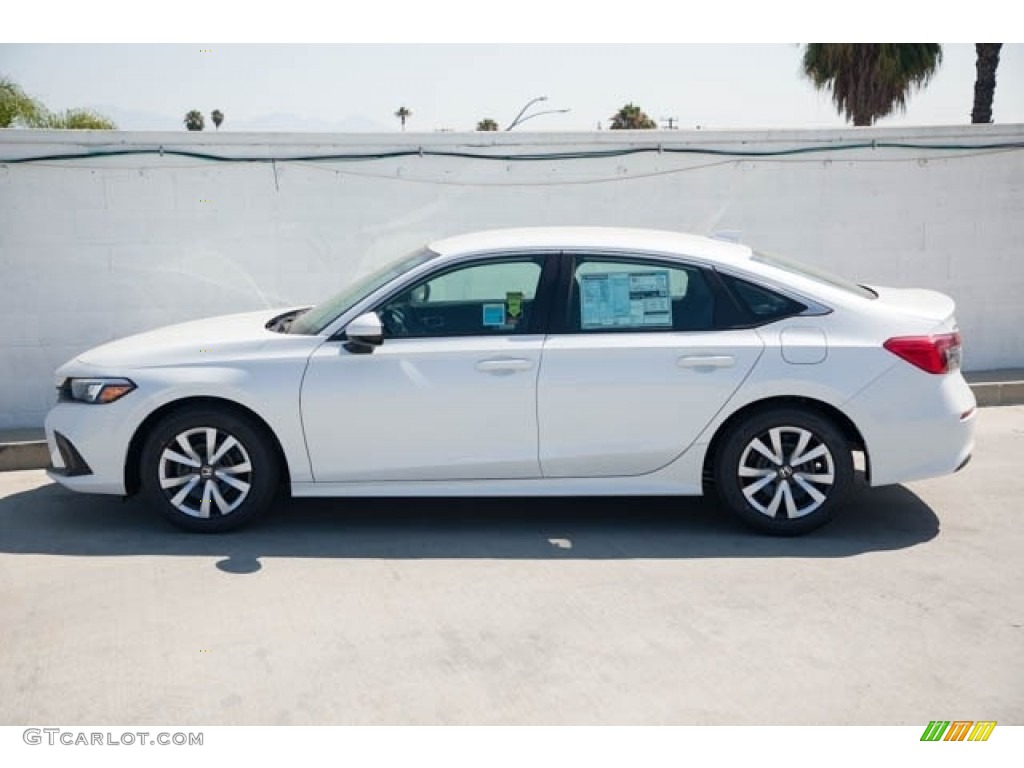 2024 Civic LX Sedan - Platinum White Pearl / Black photo #4