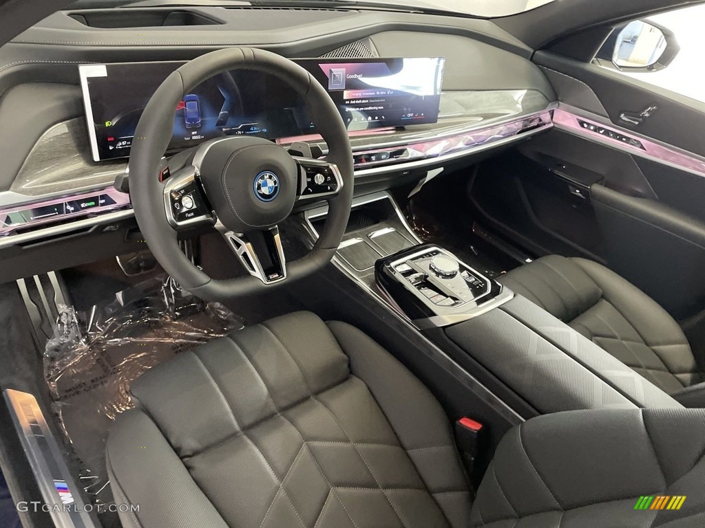 Black Interior 2024 BMW 7 Series 750e xDrive Sedan Photo #146697549