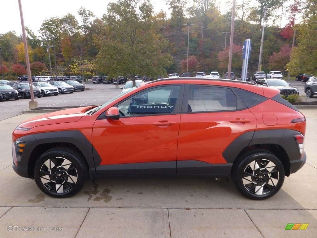 2024 Kona SEL AWD - Soultronic Orange Pearl / Black photo #6