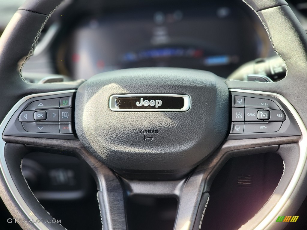 2023 Jeep Grand Cherokee L Limited 4x4 Global Black Steering Wheel Photo #146698449