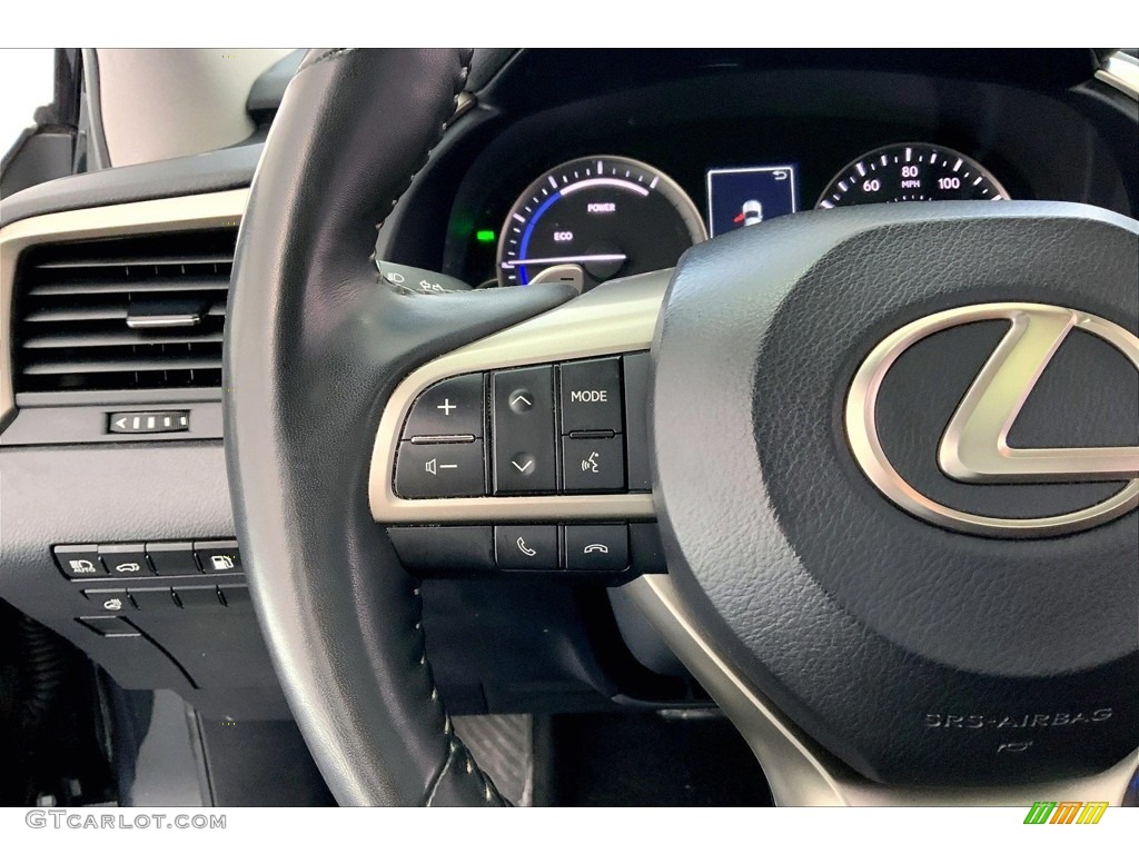 2022 Lexus RX 450h AWD Black Steering Wheel Photo #146698701