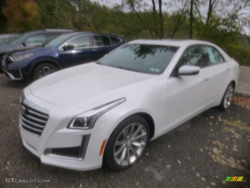 2017 CTS Luxury AWD - Crystal White Tricoat / Very Light Cashmere w/Jet Black Accents photo #1