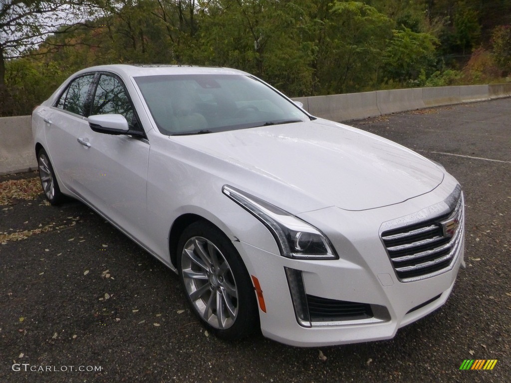 2017 CTS Luxury AWD - Crystal White Tricoat / Very Light Cashmere w/Jet Black Accents photo #4