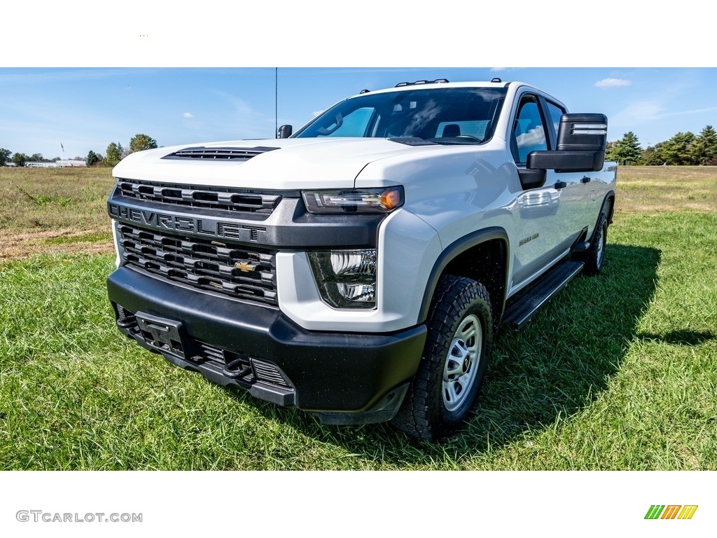 2020 Silverado 3500HD Work Truck Crew Cab 4x4 - Summit White / Jet Black photo #8