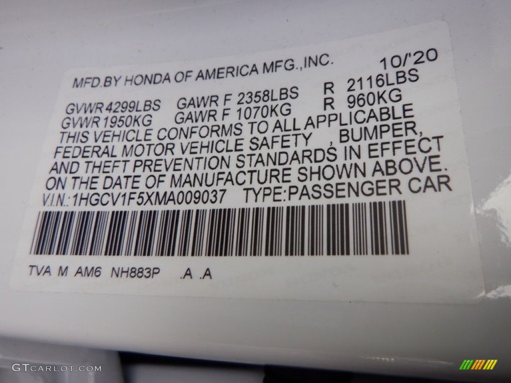 2021 Accord EX-L - Platinum White Pearl / Black photo #32