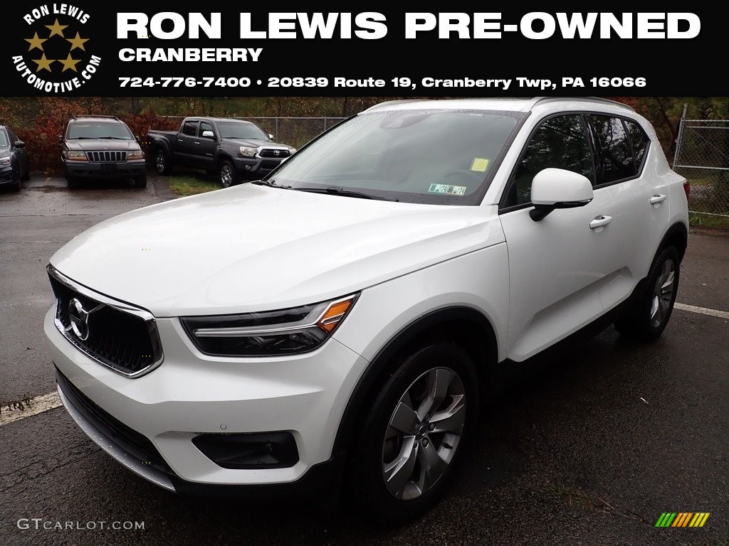 2021 XC40 T5 Momentum AWD - Crystal White Metallic / Charcoal photo #1