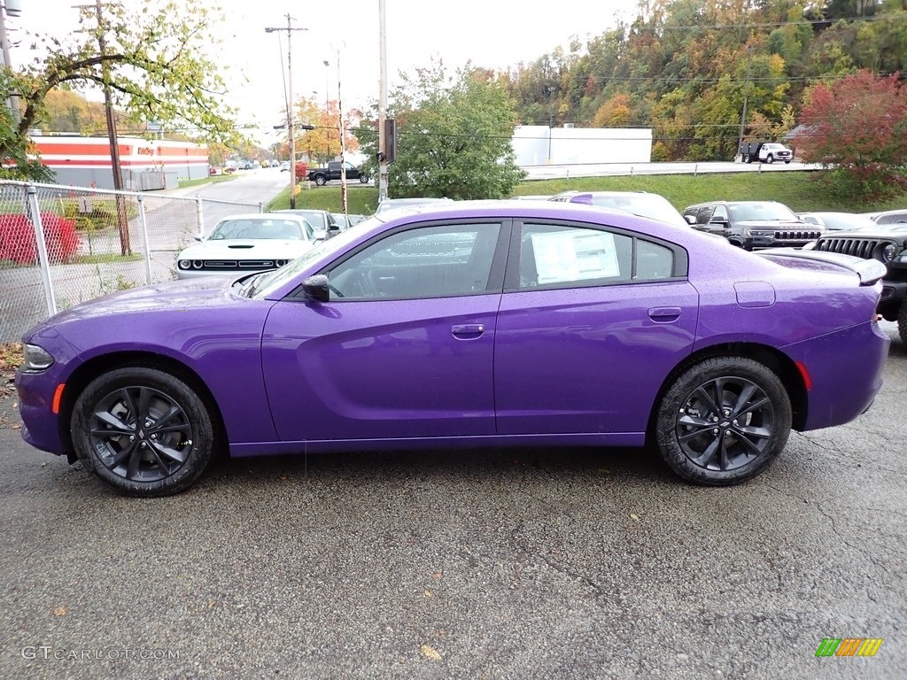 Plum Crazy Pearl 2023 Dodge Charger SXT AWD Blacktop Exterior Photo #146701549