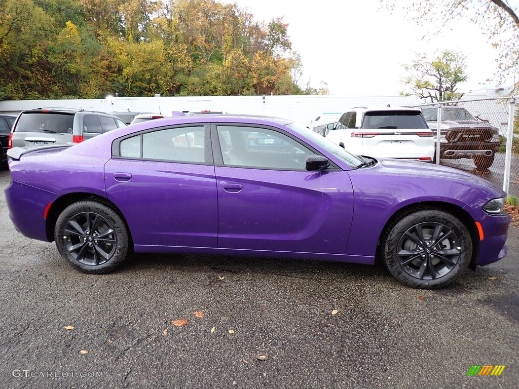 Plum Crazy Pearl 2023 Dodge Charger SXT AWD Blacktop Exterior Photo #146701675