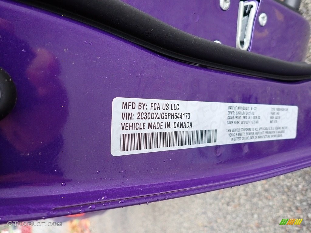 2023 Charger SXT AWD Blacktop - Plum Crazy Pearl / Black photo #15