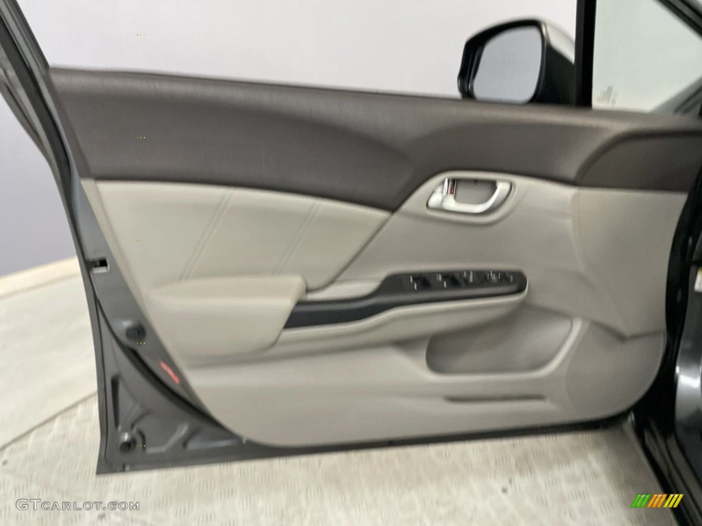 2012 Civic EX-L Sedan - Polished Metal Metallic / Gray photo #12