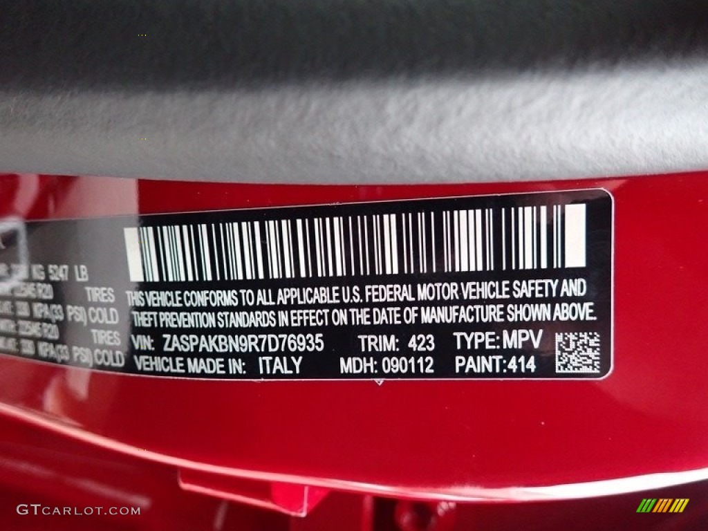 2024 Stelvio Color Code 414 for Alfa Rosso (Red) Photo #146702464
