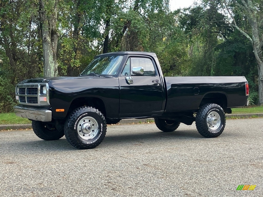 Black 1992 Dodge Ram 250 Regular Cab 4x4 Exterior Photo #146703061