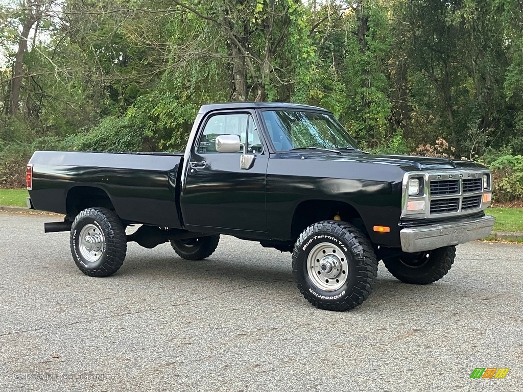 Black 1992 Dodge Ram 250 Regular Cab 4x4 Exterior Photo #146703124