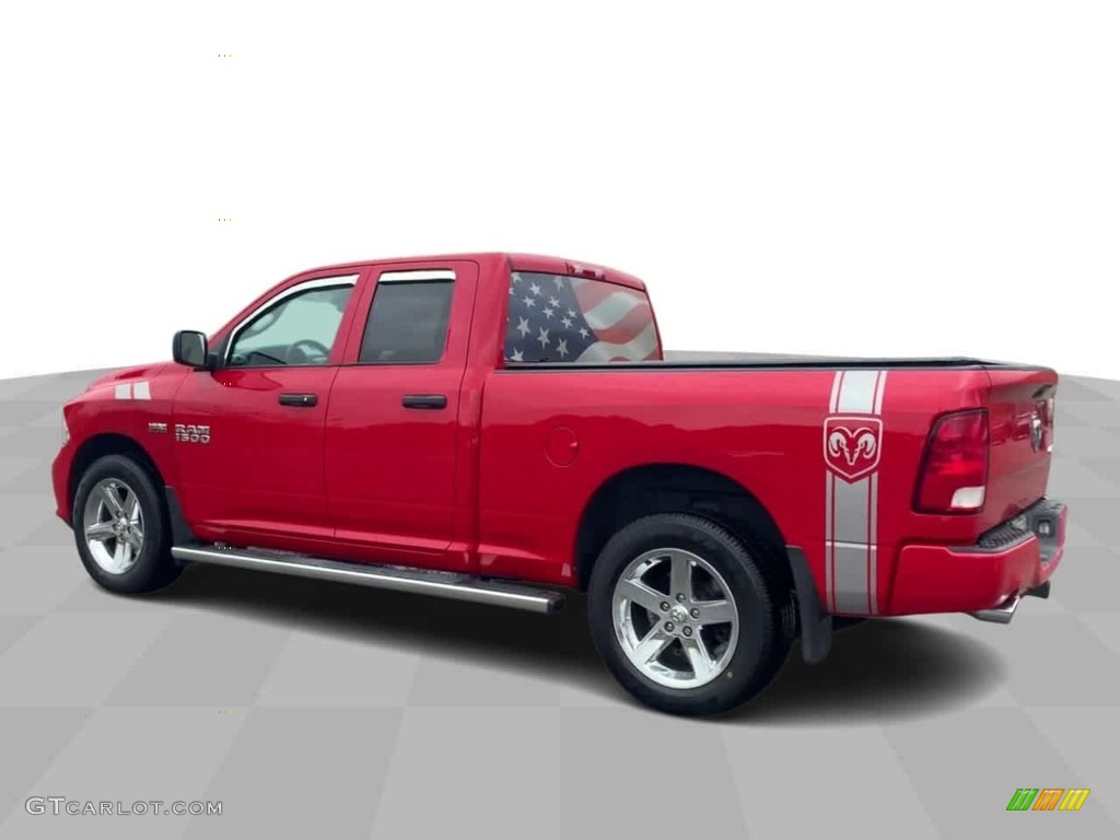 2017 1500 Express Quad Cab 4x4 - Flame Red / Black/Diesel Gray photo #6