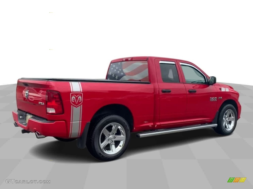 2017 1500 Express Quad Cab 4x4 - Flame Red / Black/Diesel Gray photo #8