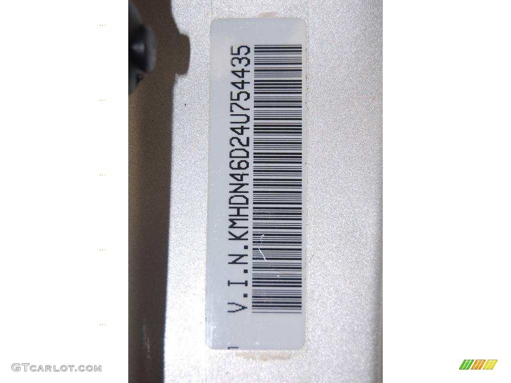 2004 Elantra GLS Sedan - Sterling Silver / Gray photo #44
