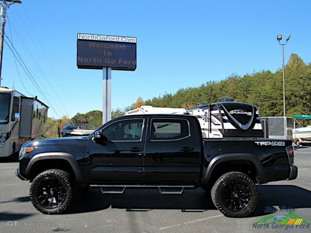 2020 Tacoma TRD Off Road Double Cab 4x4 - Midnight Black Metallic / TRD Cement/Black photo #2