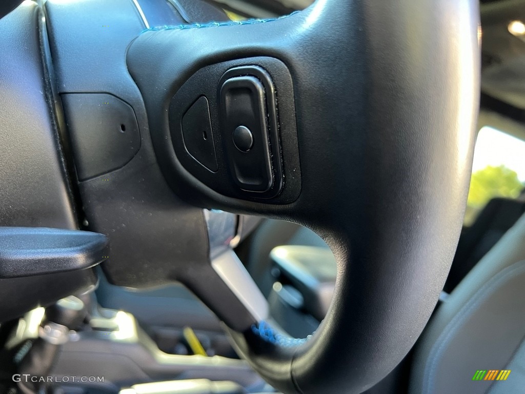2022 Jeep Wrangler Unlimited Rubicon 4XE Hybrid Black Steering Wheel Photo #146705676