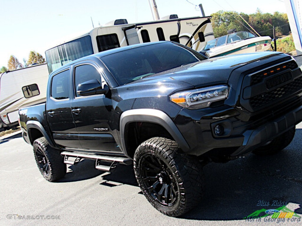2020 Tacoma TRD Off Road Double Cab 4x4 - Midnight Black Metallic / TRD Cement/Black photo #25