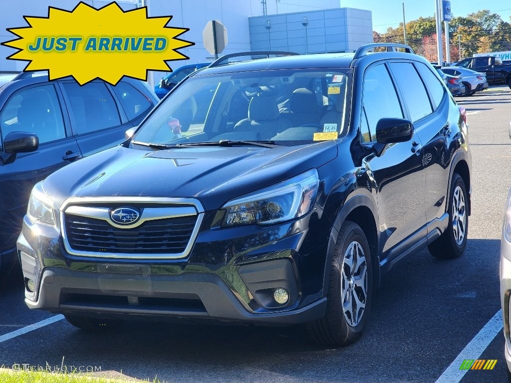 2021 Forester 2.5i Premium - Crystal Black Silica / Gray photo #1